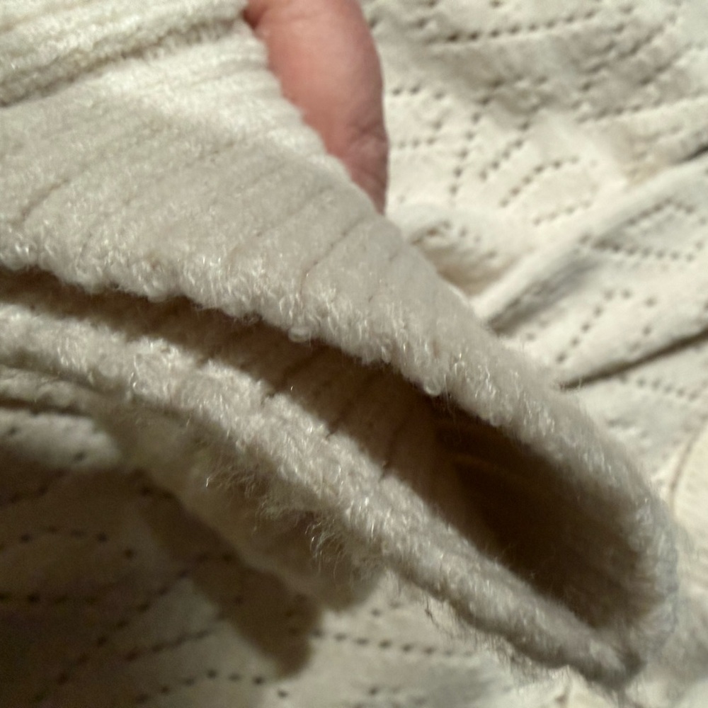 Bagatelle Ivory Ruffle Knit Cardigan - Picture 7 of 10